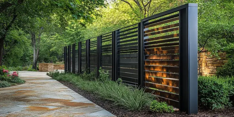 Modern Zaun aus Polen